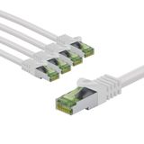 goobay 66591 CAT8.1 netwerkkabel in 5-delige set/patchkabel afgeschermd S/FTP/CU ethernetkabel, PiMF, LSZH, OFC/Cat 8.1 kabel met 40 Gbits/wit/5 x 5 m