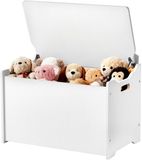 Vevor Kinderbank met Opbergruimte, Houten Speelgoedkist, Wit