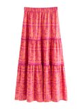 Next Dames Lange Gelaagde Katoenen Jurk Roze