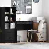 Maison Exclusive - Bureau, noir, aspect chêne, 70 x 40 x 76 cm
