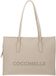 Coccinelle Leren shopper schoudertas met laptopvak Myrtha26 Handbag Grained Leather Sandshell beige