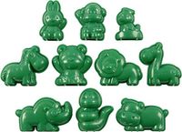 Merkloos Sandy Clay® Zandbakvormpjes Dieren - Kunststof - Groen - 4-7cm - 10 Stuks