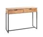 HAKU Möbel Console Acacia Zwart Massief Hout Metaal - Afmetingen: L 100 x H 75 x D 35 cm Stijl: Urban Collective