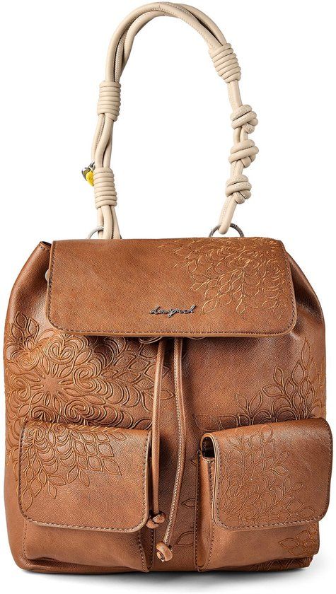 Desigual vrijetijdsrugzak handtas Sierra Prisa Mini Backpack Camel bruine