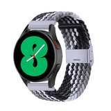 Samsung Braided nylon bandje - Grijs / zwart - Galaxy watch 7 / Galaxy Watch FE - 40mm & 44mm