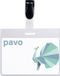 Pavo Naambordje met clip transparant 60 x 90 mm, 25 stuks