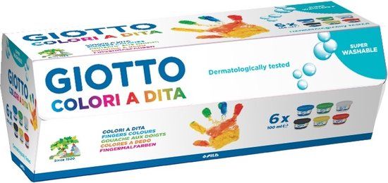 Giotto Vingerverf - Multicolour - 6 Onderdelen - 100 ml