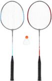 NILS NRZ002 - Badminton Set - Staal - 2 Rackets - Inclusief Shuttle
