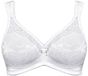 Susa BH zonder beugel Topsy, balconette, 100E, wit, gebloemd