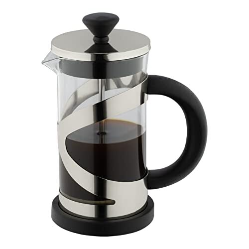 Café Olé Café Olé Classico Cafetiere, verchroomde afwerking, 600 ml, 5 kopjes, French Press koffiezetapparaat, hittebestendige handgreep, roestvrij staal