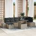 vidaXL Tuinbank Set Lichtgrijs Poly Rattan