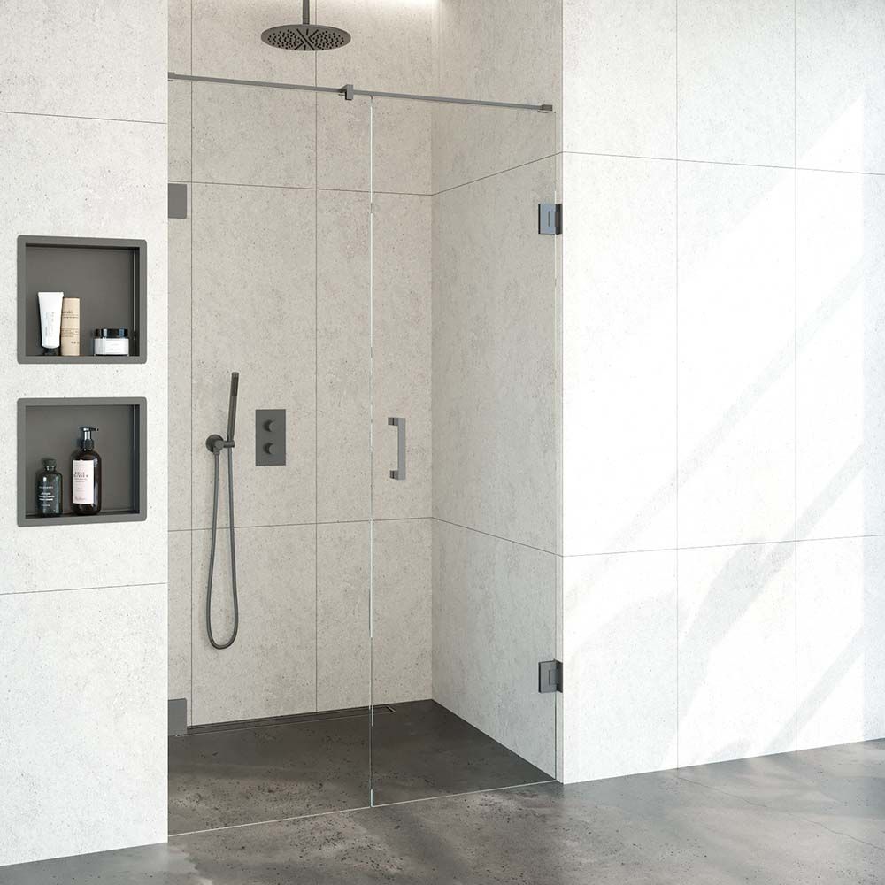 Tapo Creative profielloze nisdeur rechts 2 delig 120x200 gunmetal