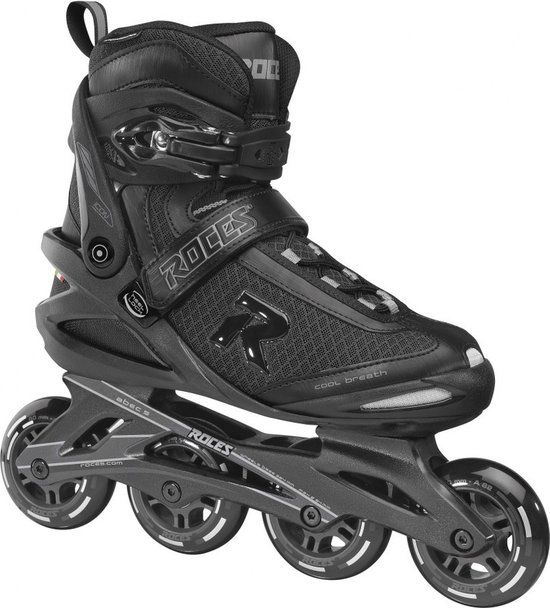 Roces Icon 80 Skeelers Volwassenen – 4x80mm Wielen – Fitness Inline Skates – Zwart – Maat 46