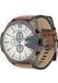 Diesel Chief Series Herenhorloge, chronograaf uurwerk met band in siliconen, roestvrij staal of leer, Bruin en wit, Klassiek