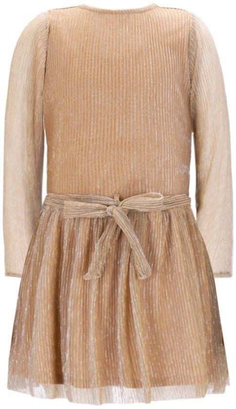 Like FLO Maze Flo Plissee Dress Meisjes Jurk Goud Maat 134