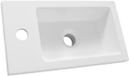 Brauer Solar Slim Opbouw Fontein - 40 cm - Mineraalmarmer - Zijdeglans Wit