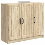 vidaXL Dressoir Sonoma Eiken 89 x 34,5 x 77 cm Bewerkt hout