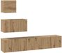 vidaXL Tv-meubelset Artisan Eiken Bewerkt Hout