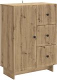 vidaXL Dressoir Artisanaal eiken 66 x 34,5 x 90 cm Bewerkt hout