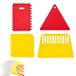 Spatule de peintre racloir spatule - Denté - Plastique - 4 pièces - Pour carrelage, colle et maçonnerie