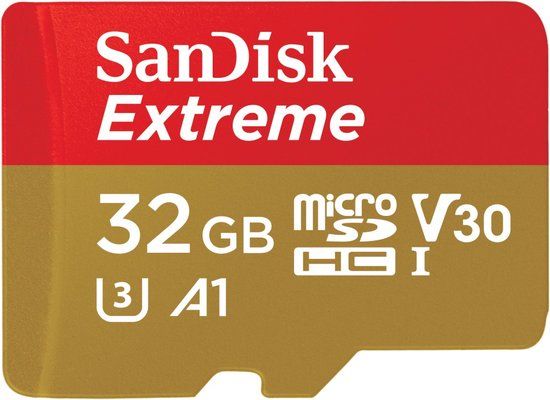 SanDisk Extreme microSDXC UHS-I 32GB - Memory Card (A1/V30/U3/W60/R100)