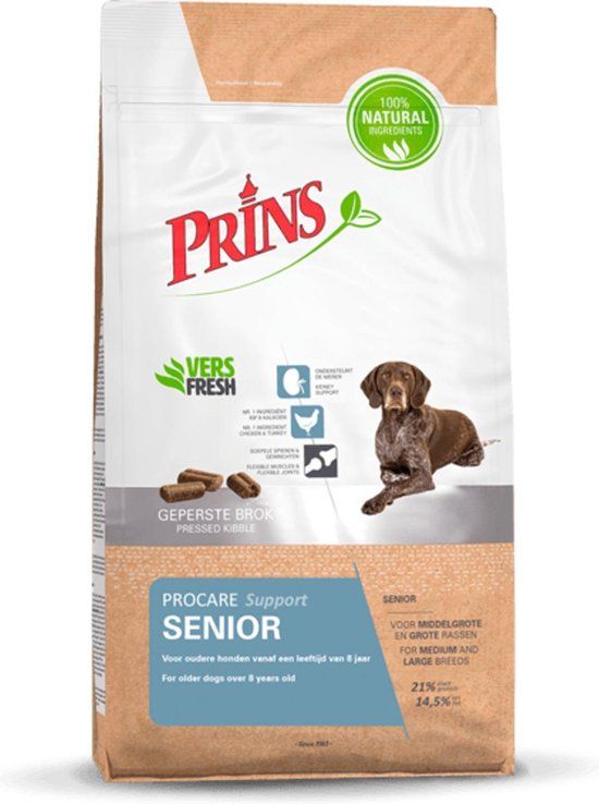 Prins ProCare Senior Support 3 kg - Hondenvoer voor Senioren (8+ jaar) - Gevogelte