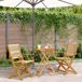 Maison Exclusive - Ensemble de bistrot 3 pièces, beige, en polypropylène et bois massif