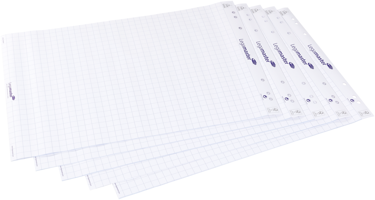 Legamaster Flipover Papierblok Raster - 5 stuks