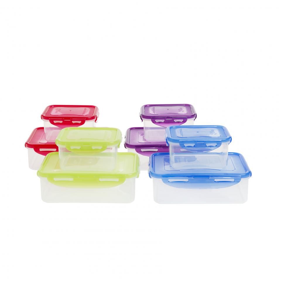 Lock&Lock Vershoudbox Multicolor - Set van 8 Stuks - Assorti