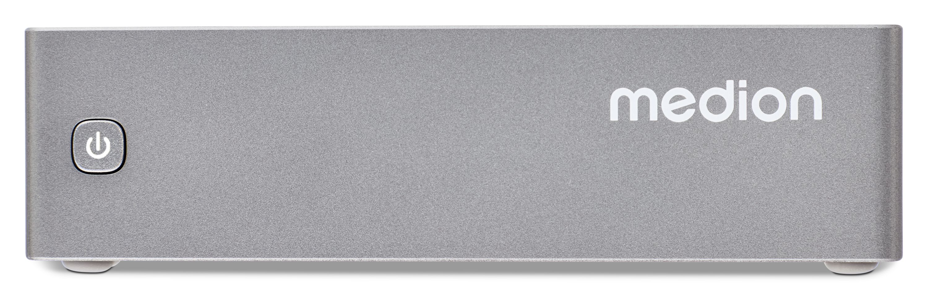MEDION S06e Mini-PC, Intel N100, 4 cores, 3.4 GHz, DDR4, 32GB RAM, 0GB SSD, Gigabit Ethernet, Wi-Fi 6, Bluetooth, Zilver