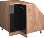Vicco Rion Kast voor schuine wand Hoekkast – 75.6 x 81.6 cm met 1 deur, kastromp 60 cm diepte Zwart hoogglans