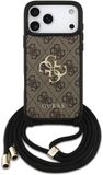 Guess Back Cover - iPhone 17 Pro Max - Bruin - Crossbody 4G Big Logo - Koord Strap