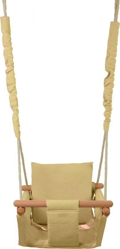 Baby Swing - 10 Months+ - Cream - Wooden - 20kg Max - Indoor