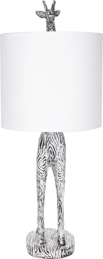 BRUBAKER Giraffe Afrika Tafellamp - 51,5 cm - Zwart-Wit