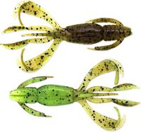 Keitech Crazy Flapper 2.8 (7 cm) Softbait - 8 stuks Green Pumpkin Chartreuse 401T