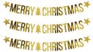 Bellatio Design Partydeco Sp. Z O. O. 3x Merry Christmas knutsel kerst vlaggenlijnen 150 cm - Kerstversiering vlaggenlijn decoratie