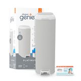 Diaper Genie Platinum luieremmer grijs met 1 Easy Roll navulling 18 zakken, Gris Pierre