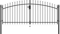 vidaXL Dubbele Deur Hekpoort Woerden met Speerpunt 299,5x149,5 cm