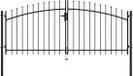 vidaXL Dubbele Deur Hekpoort Woerden met Speerpunt 299,5x149,5 cm