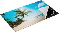 Chefcare Inductie Beschermer Tropisch Strand en Zee in Sri Lanka - 89,6x51,6 cm - Inductie Mat