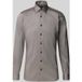 OLYMP No. 6 Six super slim fit overhemd - structuur - bruin - Strijkvriendelijk - Boordmaat: 37 (EU maat: S)