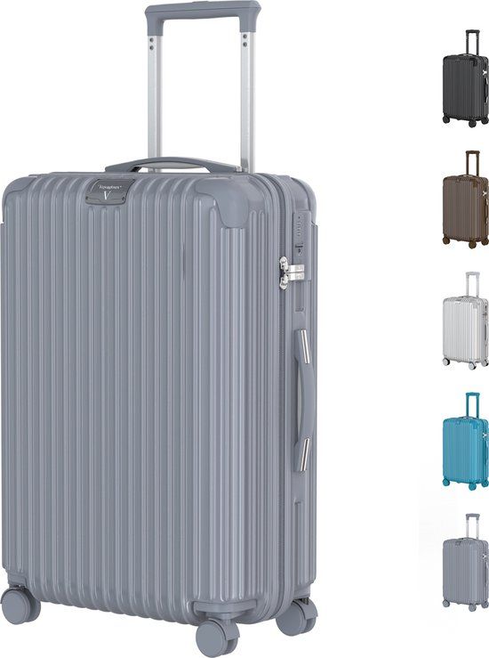Voyagoux® Reiskoffer Large - 106L - Nardo Grijs - TSA Slot - Hardcase