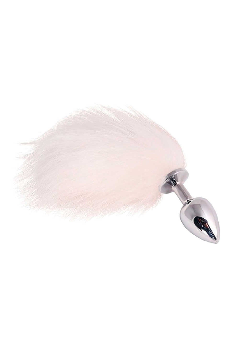 Dolce Piccante Buttplug Jewellery Silver Small White Tail