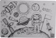 Space Bloc-notes éducatif réutilisable sans fin - Espace