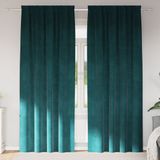 vidaXL Gordijnen 2 stuks Donkergroen Fluweel 140 x 260 cm