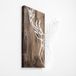 Elegant decoratief houten wandaccessoire, 56 x 58 cm, walnoot & zilver