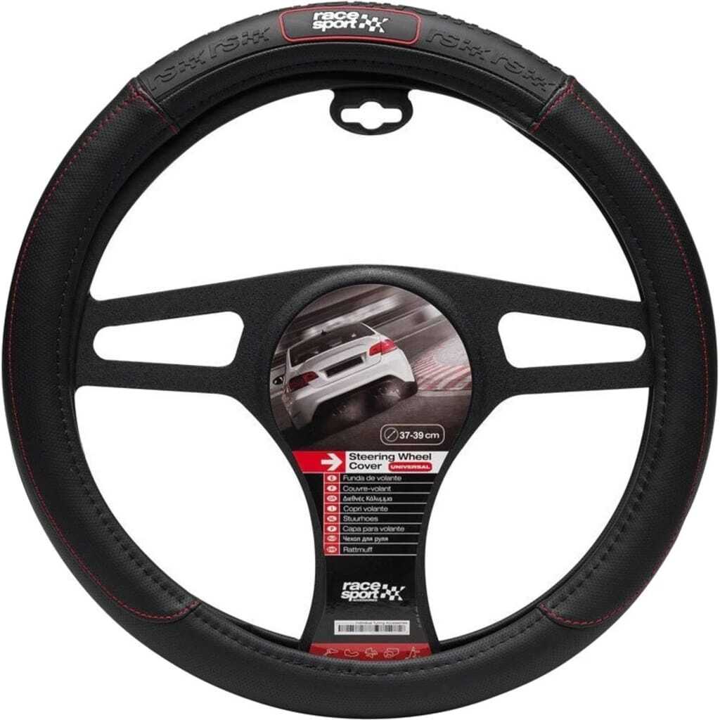 Race sport stuurhoes RS Deluxe universeel PVC zwart 37-39 cm