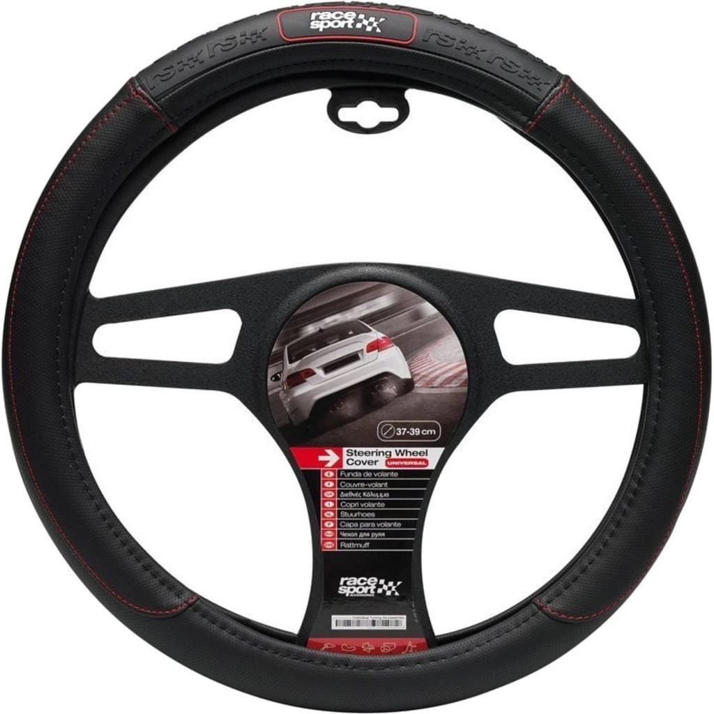 Race Sport Stuurhoes RS Deluxe Universeel PVC Zwart 37-39 cm