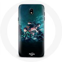 Maniacase Samsung Galaxy J7 2017 Hoesje Demon Slayer Manga Tanjiro en Nezuko