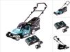Makita DLM 432 PG2 accu-grasmaaier 36 V (2x 18 V) 43 cm + 2x accu 6,0 Ah + dubbele lader